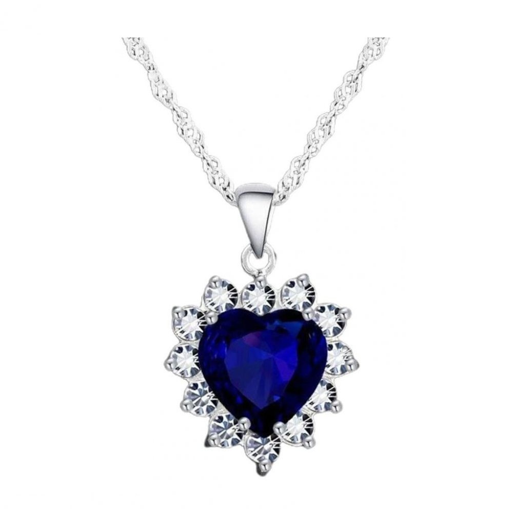 ❤️ NEW ❤️ Woman Set Bundle 925 Sterling Silver Earrings And Necklace Heart - Picture 4 of 4
